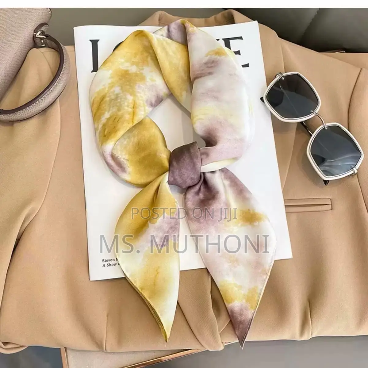 Floral Patterned Square Scarf
