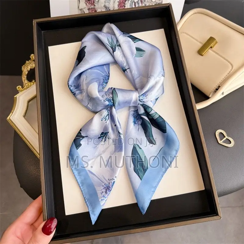 Floral Patterned Square Scarf