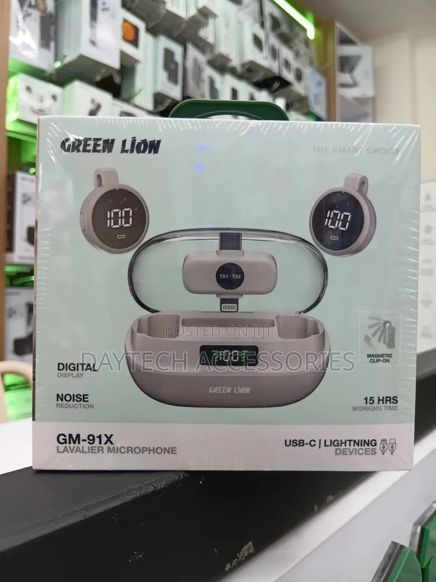 Green Lion Gm-91x Wireless Lavalier Microphone for Type C iPhone.