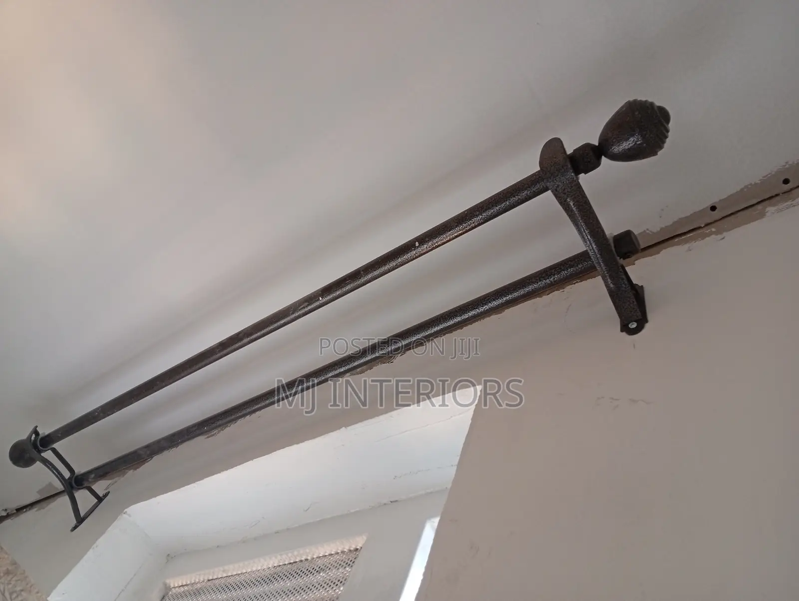 Jua Kali U-Shaped Straight Curtain Rods Available