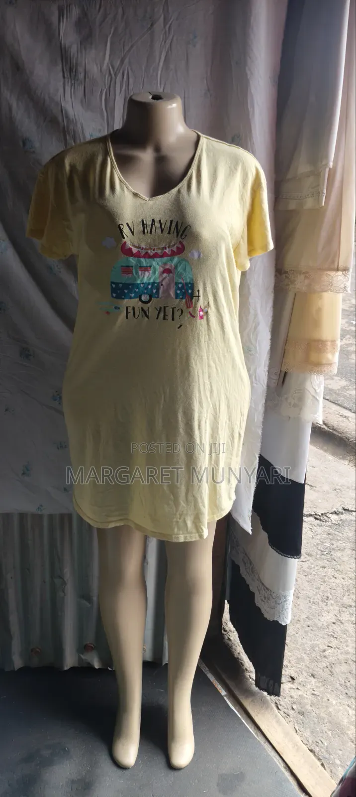 Short Yellow Sleeping T-Shirts
