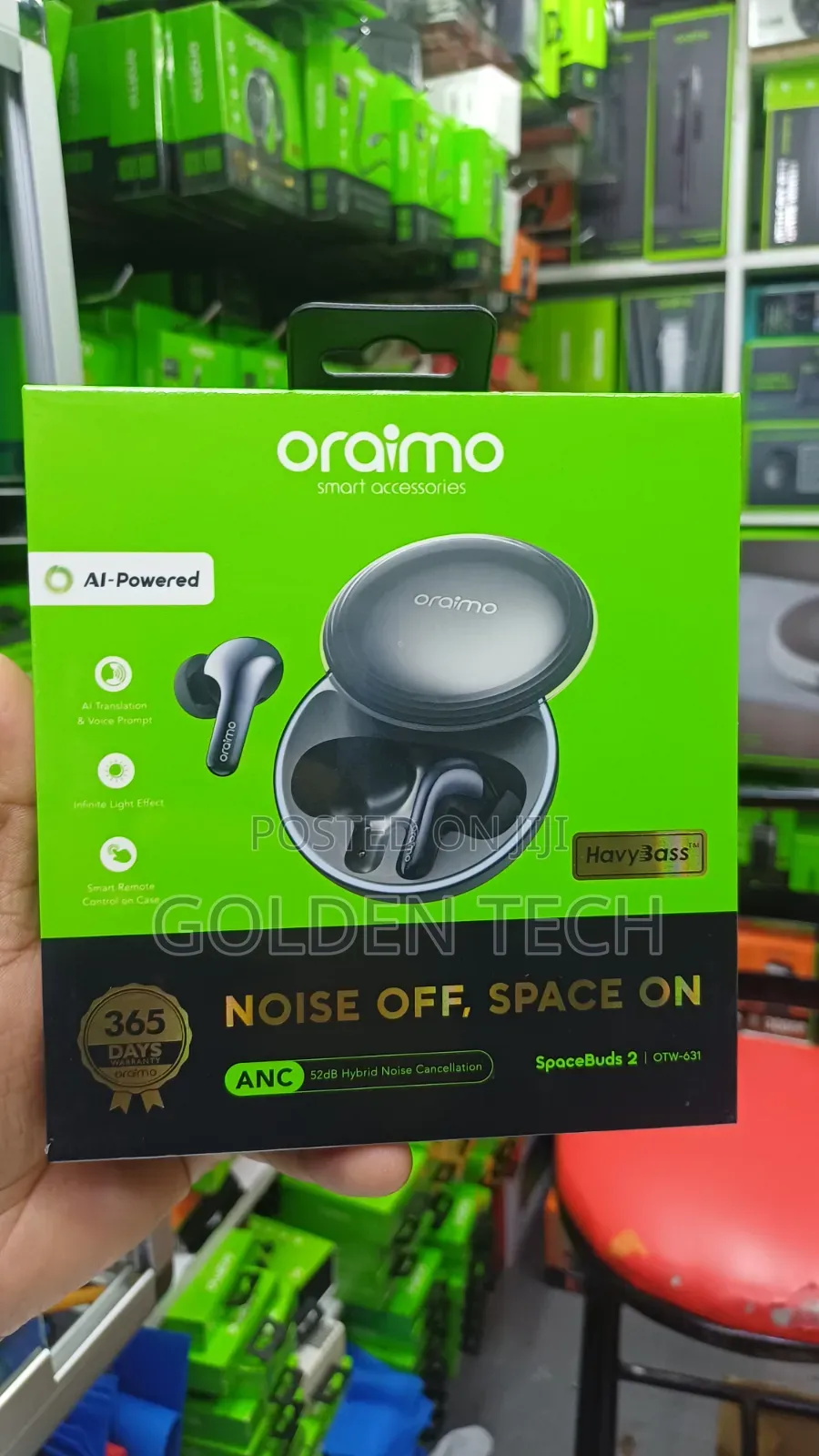 Oraimo Spacebuds 2 Ai-Powered Bluetooth Earbuds