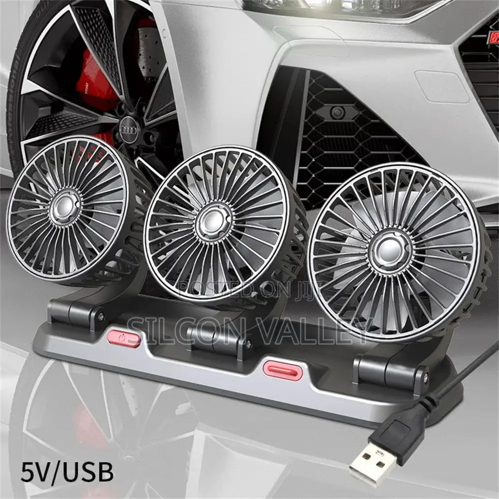 Car Fan 24v 360° Adjustable 3 Head Air Fan Low Noise