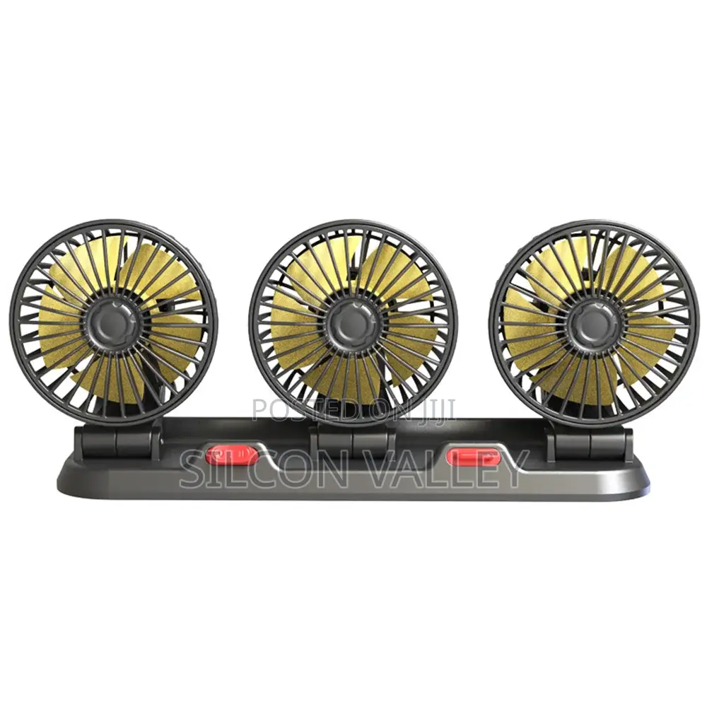 Car Fan 24v 360° Adjustable 3 Head Air Fan Low Noise