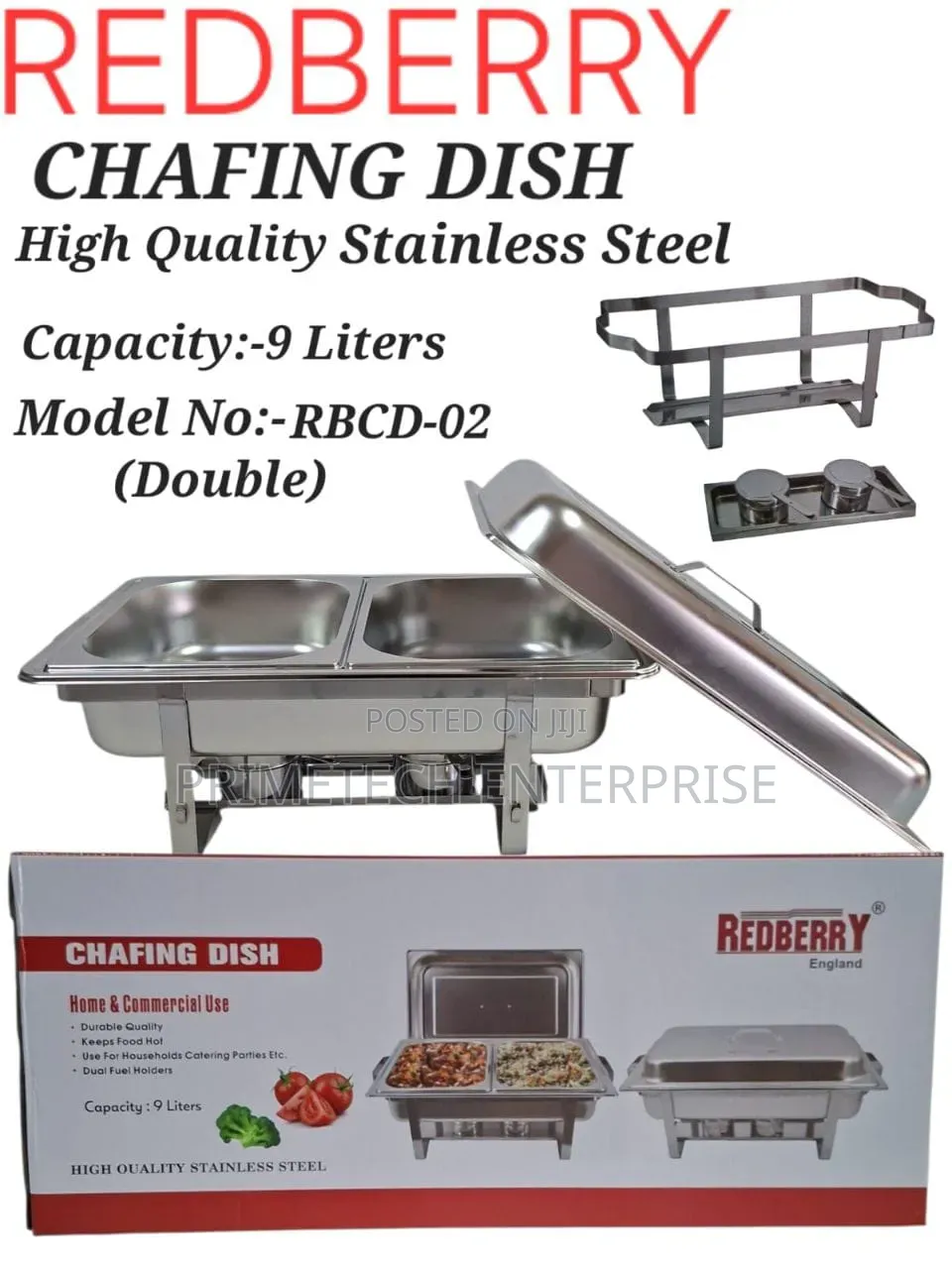 Double 9 LTRS Chaffing Dish