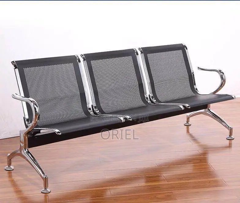 Office Bench : 3-Seat Office Waiting Room Bench