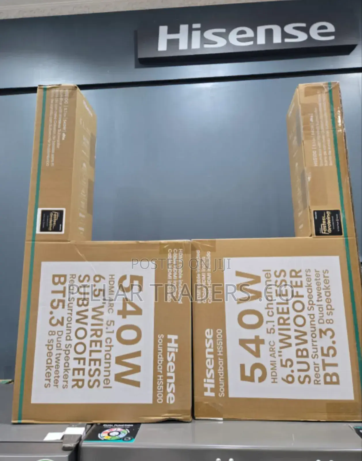 Hisense Hs5100 540w 5.1 Channel Soundbar With Wireless Subwoofer