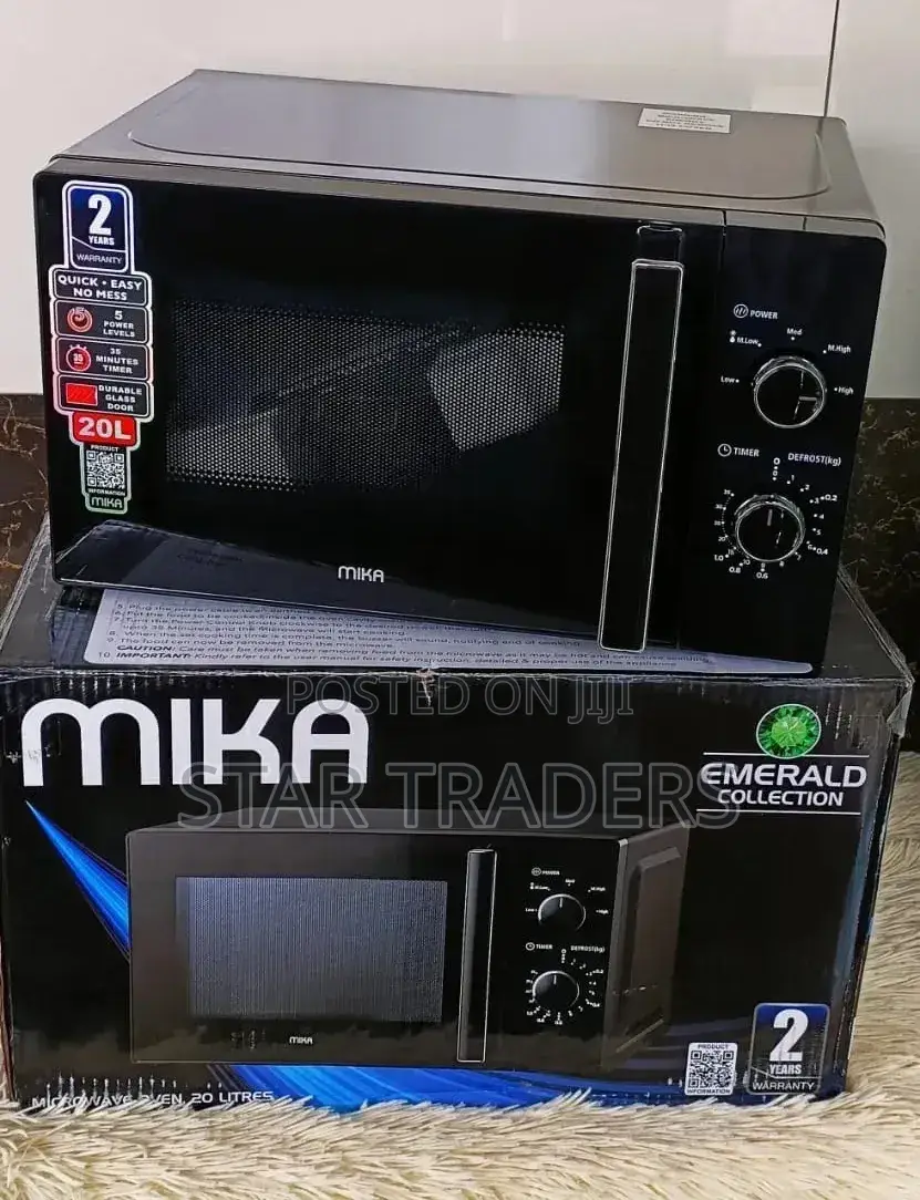 Black 20 Litres Mika Manual Microwave