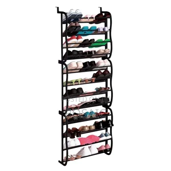 Black Over the Door Shoerack