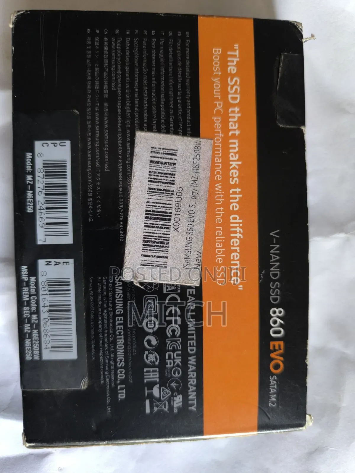 Samsung 860 Evo SSD 250gb - M.2 SSD With v-Nand Technology Mz-N6e250bw