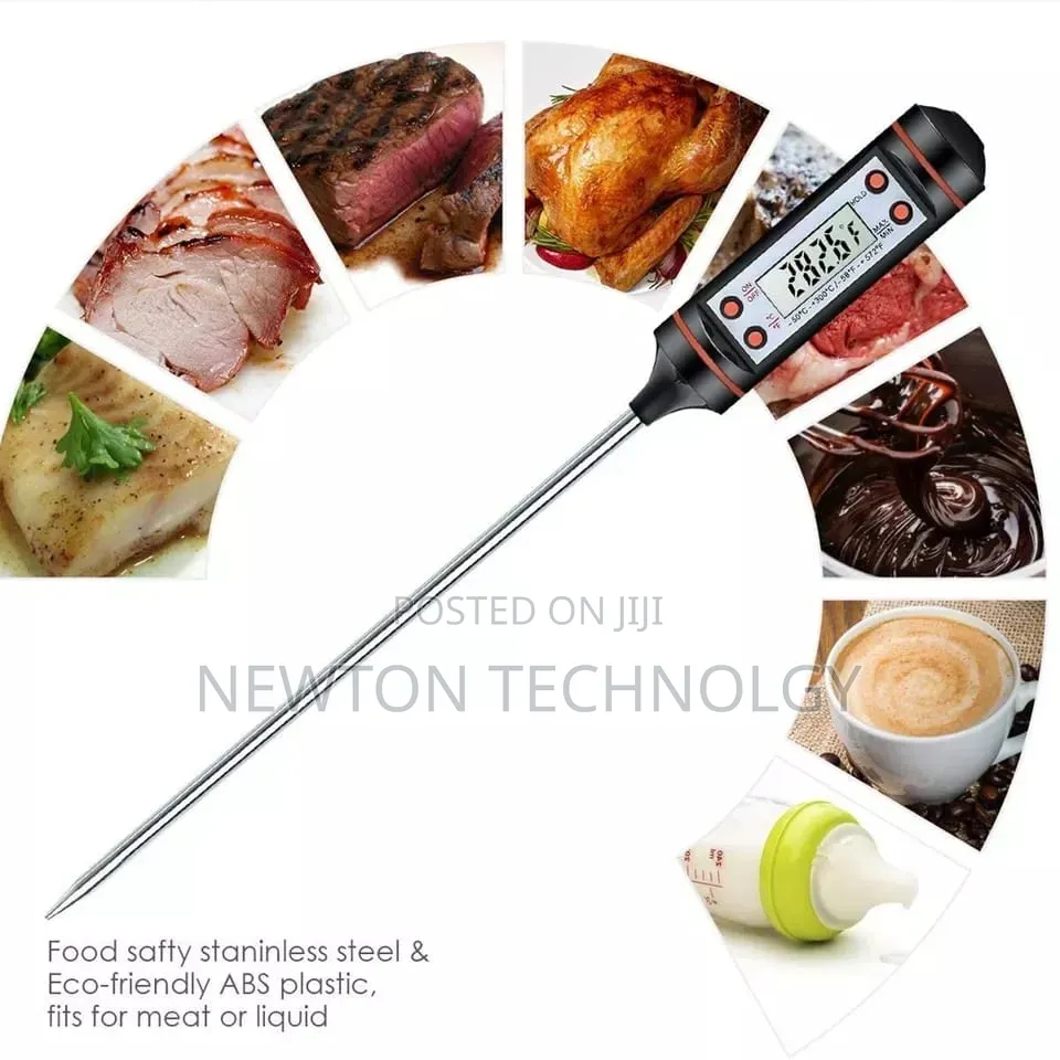 Digital Food Thermometer Battery Operated With Led Display.