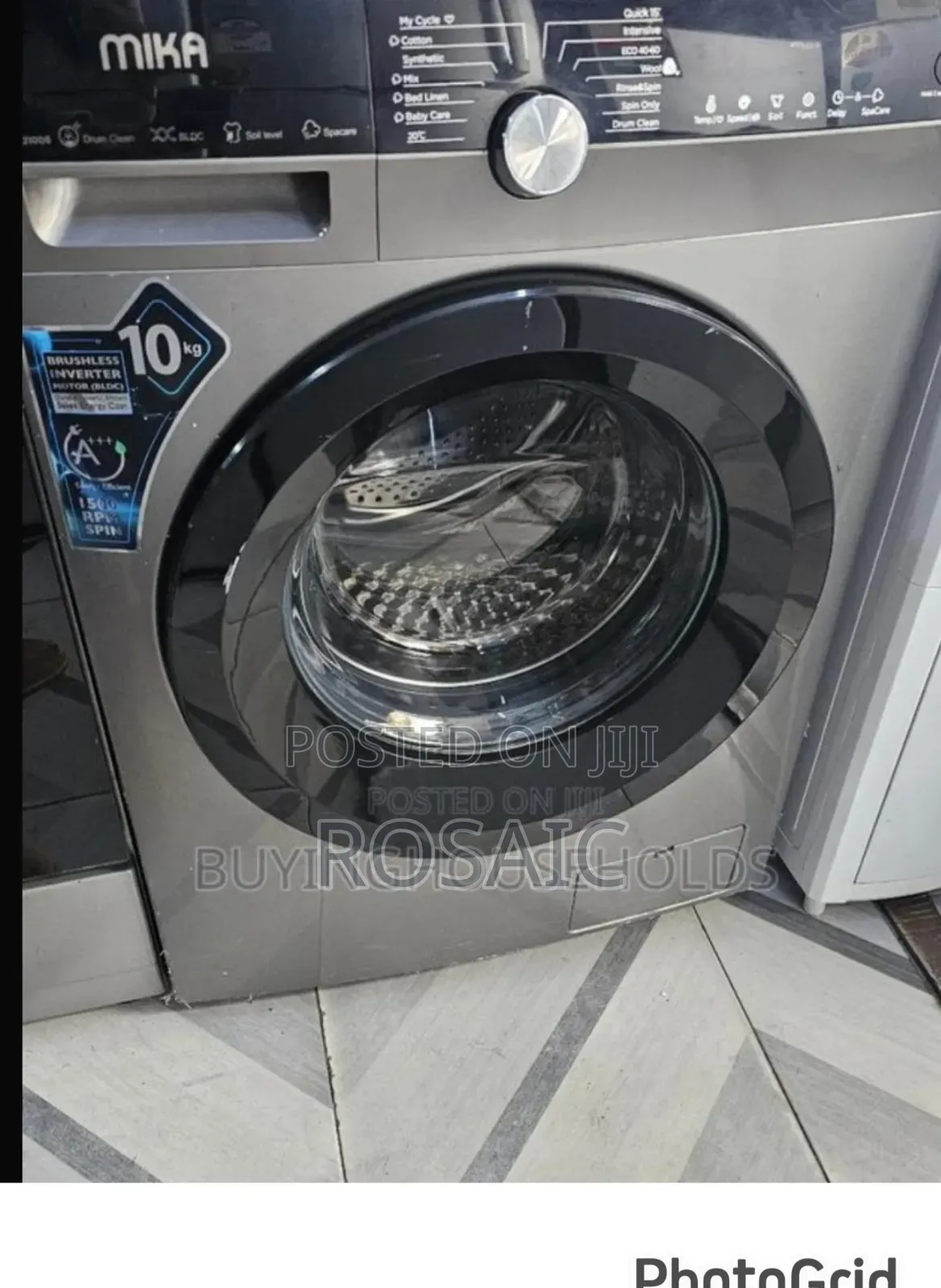 Mika Washing Machine 10kg Wash and Spin Inverter Motor.
