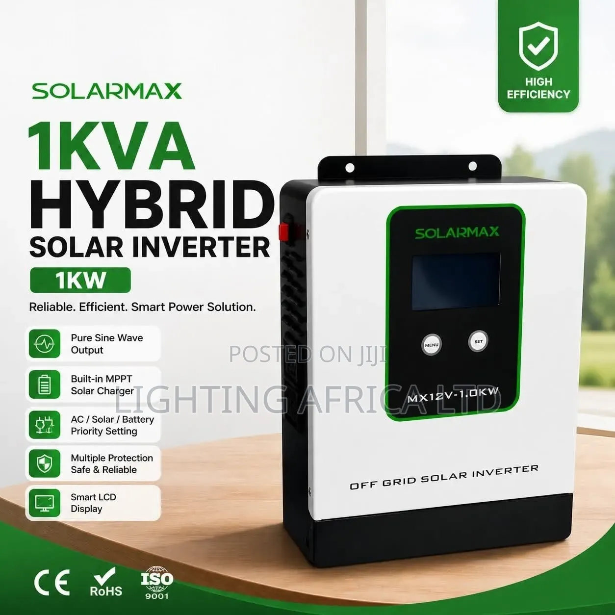 1kva - 12v Hybrid Solarmax Power Inverter