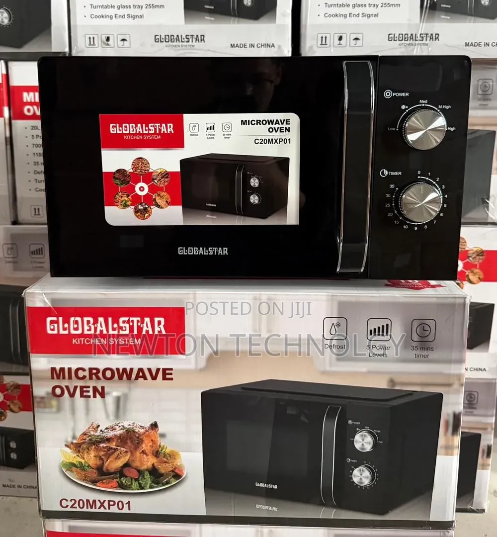 20 Litres Silver Globalstar Manual Microwave With Handles