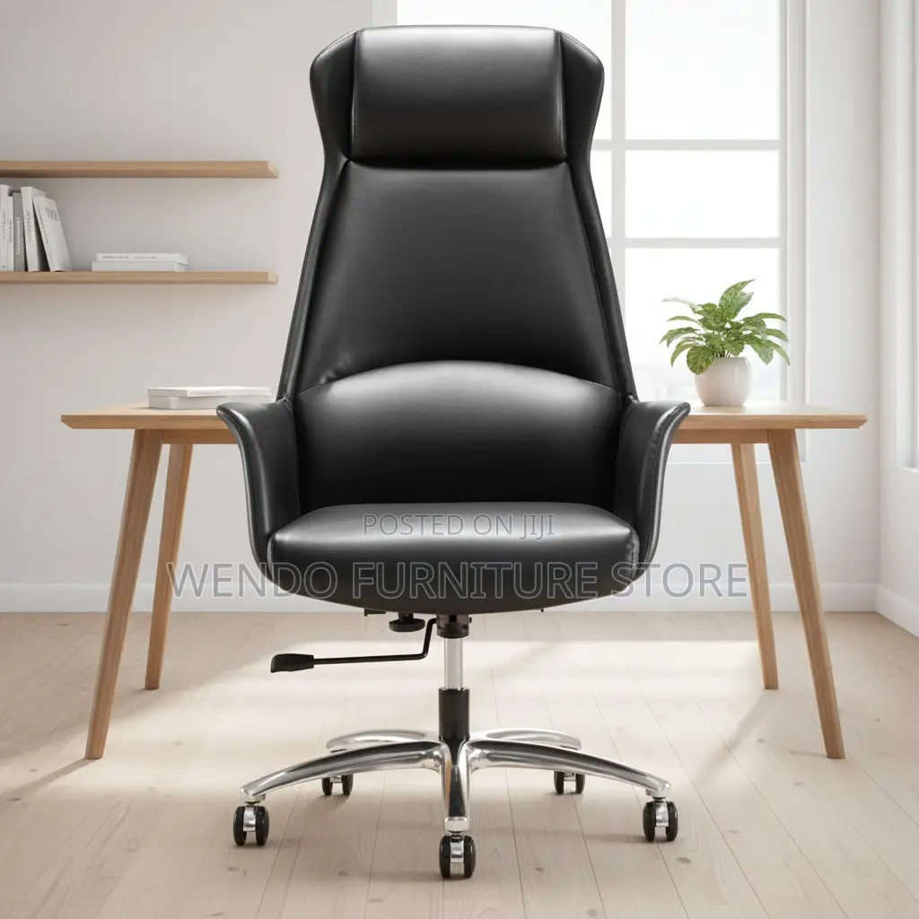 Office Chair : Mob12 Faux Leather High-back Office Chair Wit Fixed Arm
