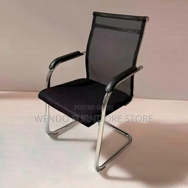 Office Chair : Mg45 Modern Black Mesh Visitor's Office Chair