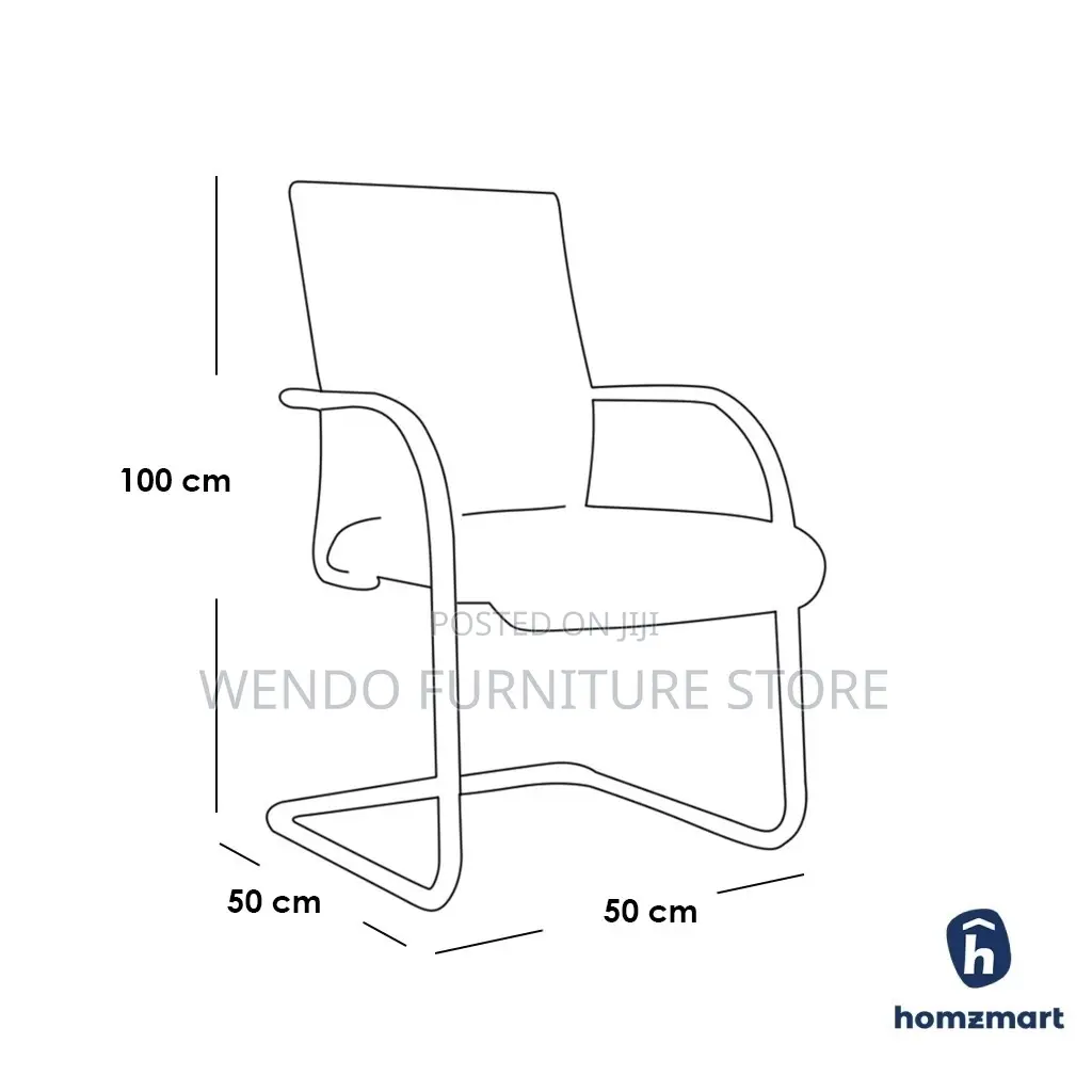 Office Chair : Yun54 Modern Black Ergonomic Mesh Office Visitor Chair