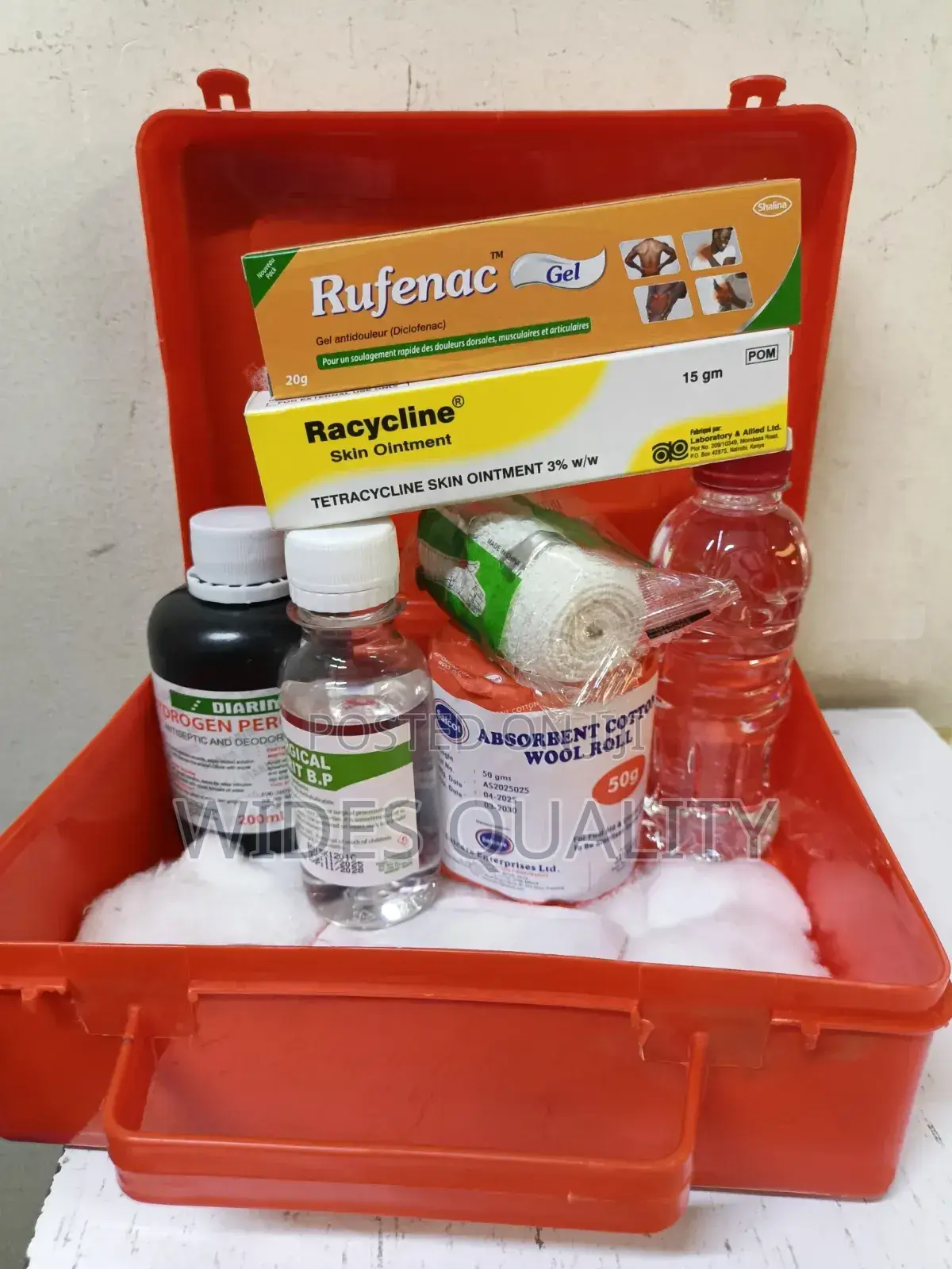 Plastic First Aid Kit Box Various Medical Supplies
