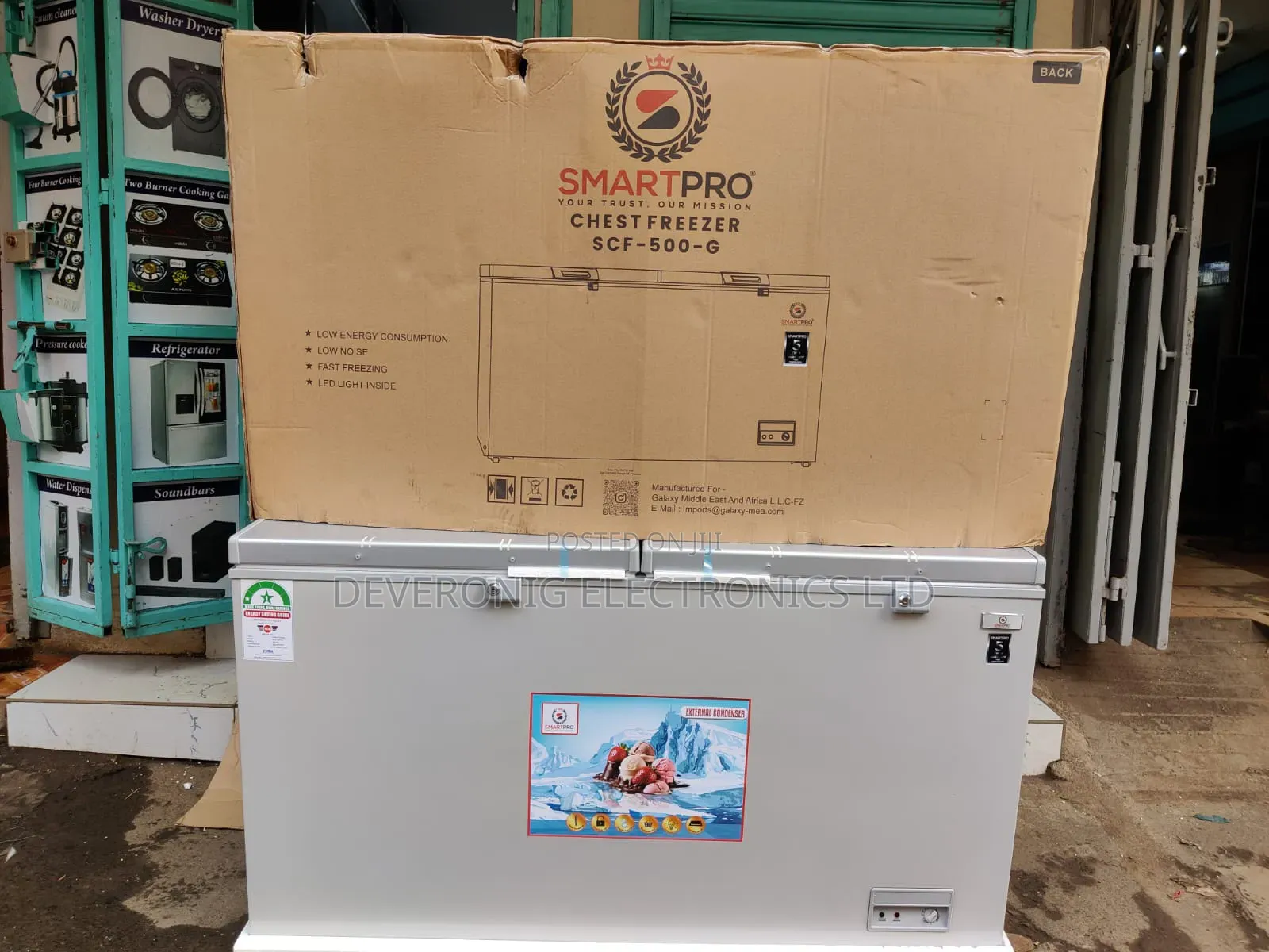 *Smartpro Freezer 500g Double Door 450l