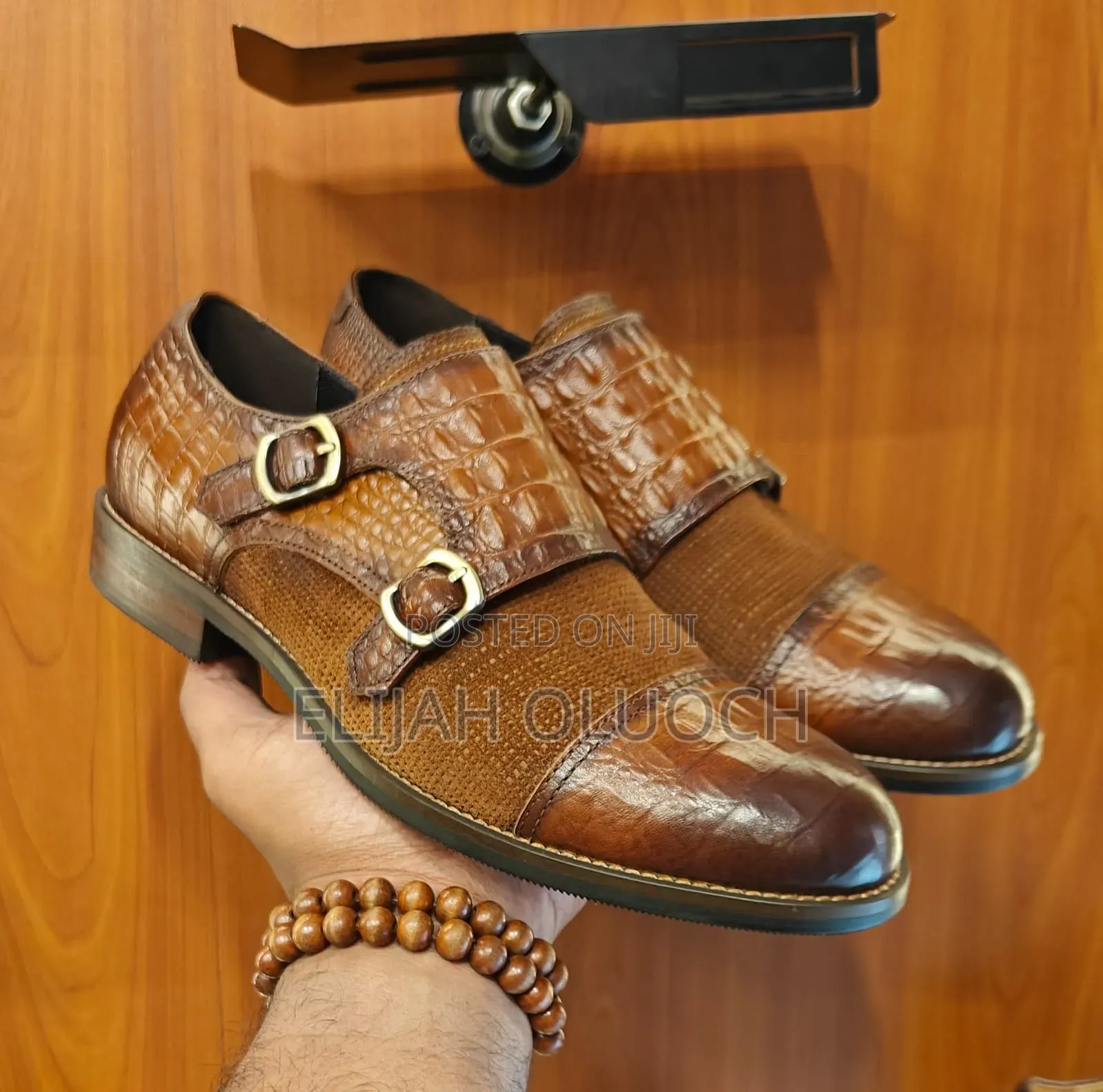 Brown Billionaire Leather Lowcuts[Monk Strap] Italian Couture