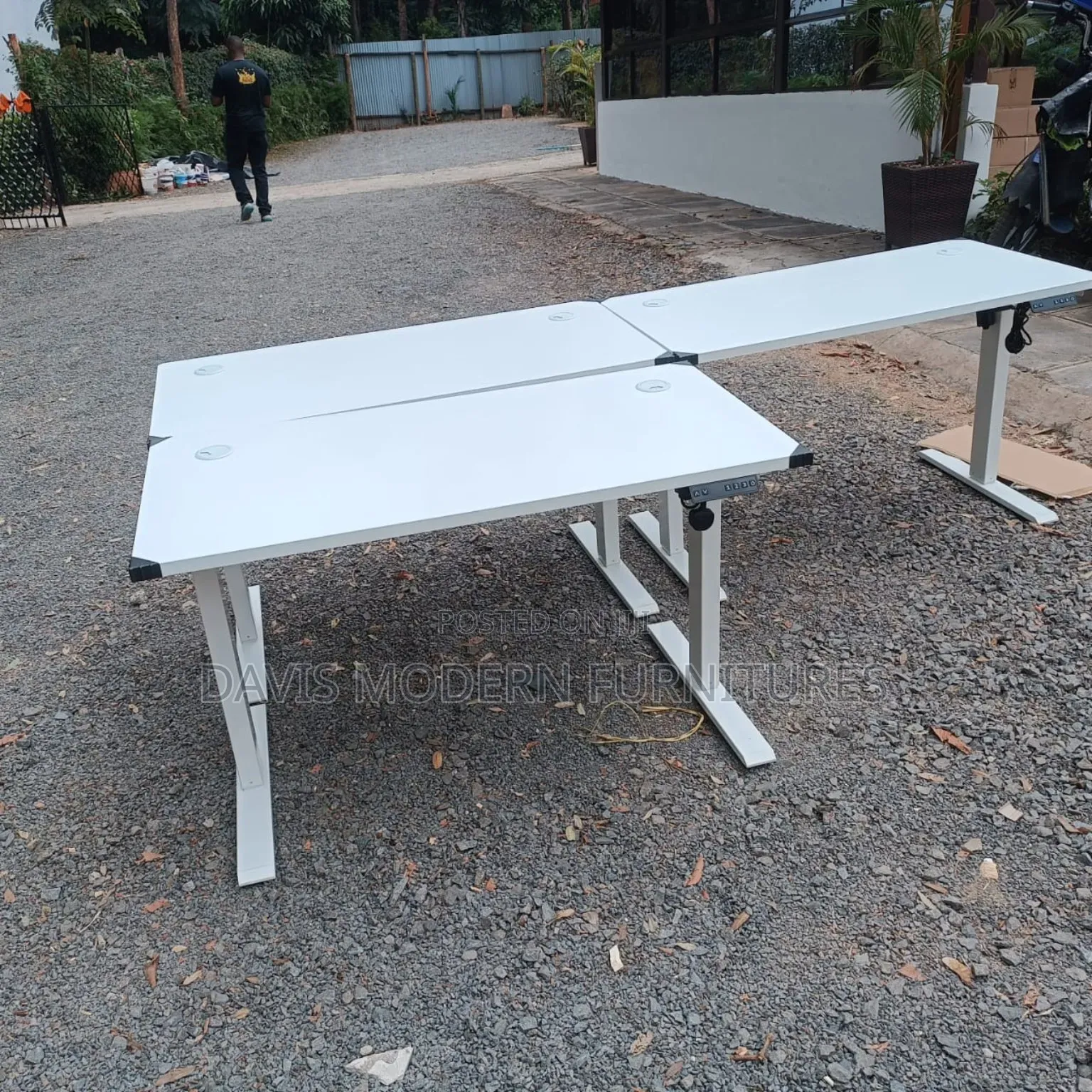 L-Shaped Dual Motor Electric Height Adjustable Standing Desk