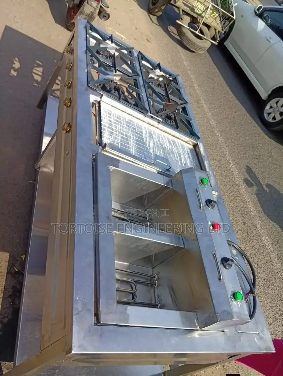 Stainlesssteel Cooking Units With 4burner, Deep Fryer and Gas Griddle