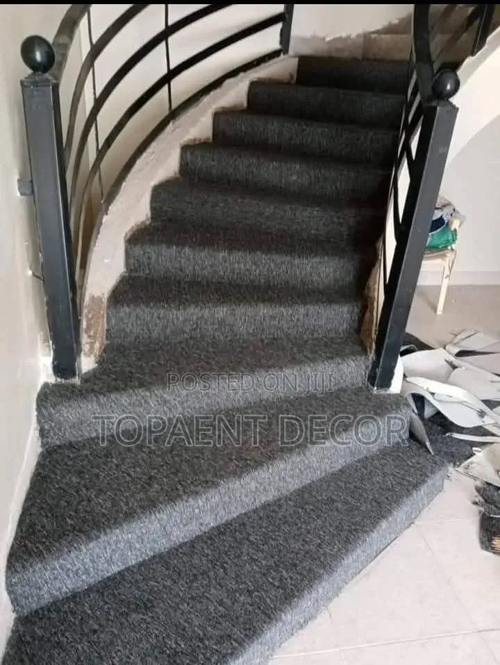 Dark Grey Mansion Staircase Wall to Wall Carpets