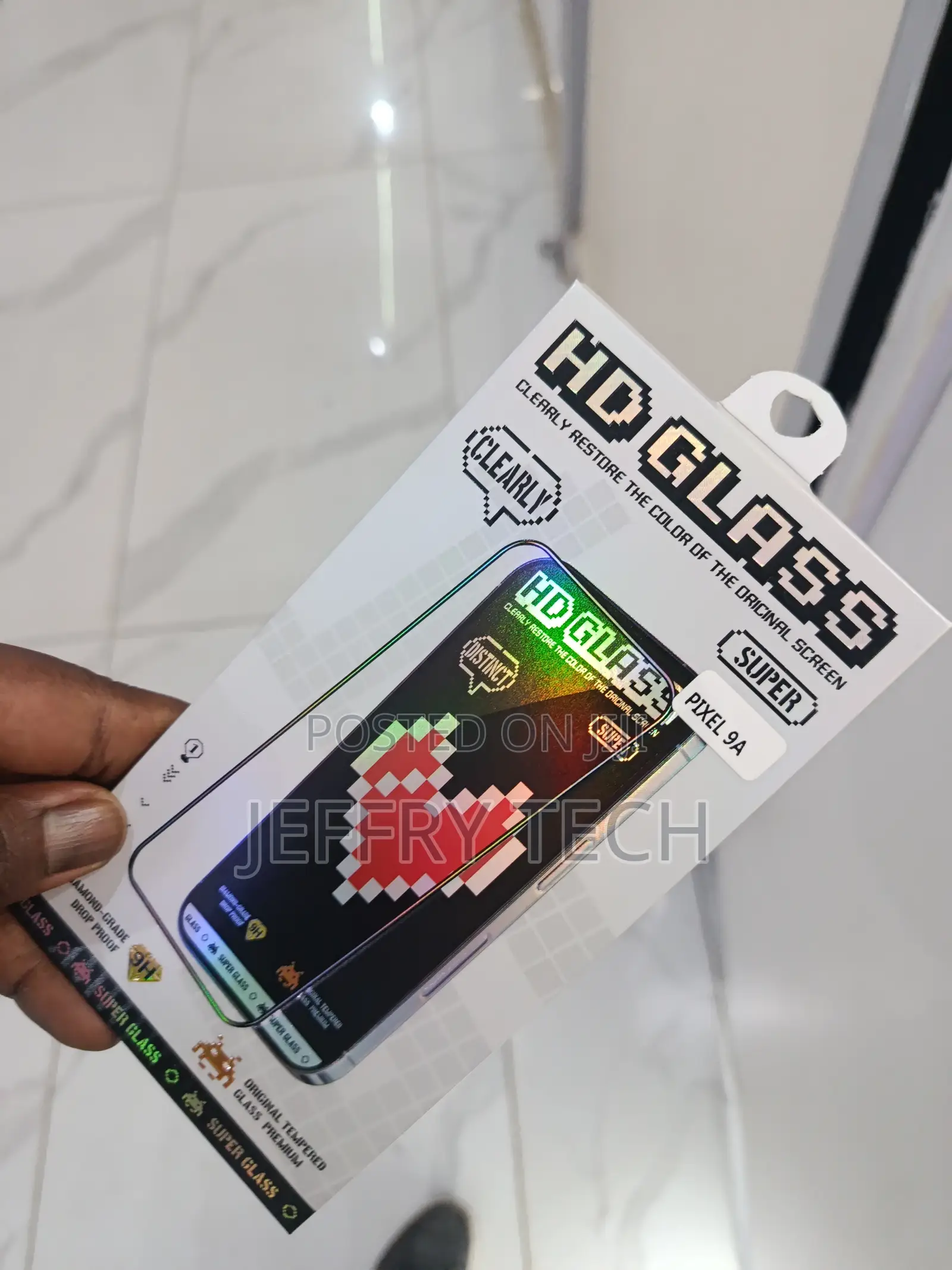 Glass Full Screen Protector for a Google Pixel Phone, for the 9a