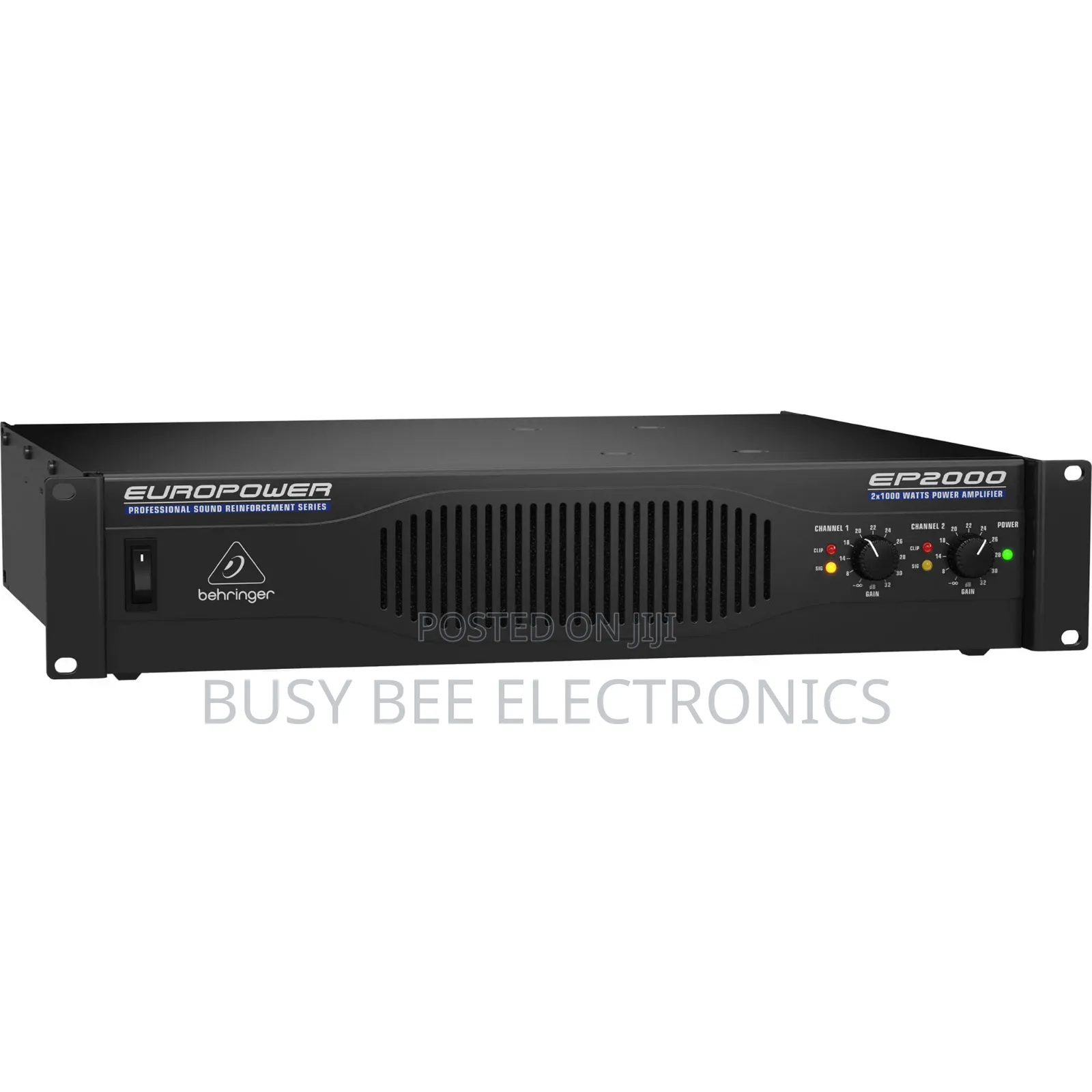 2-Channel Power Amplifier, 1000w Peak/Ch at 2 Ohms
