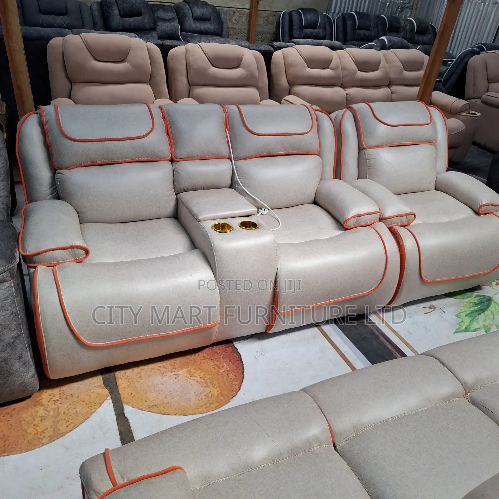 Cozy-Lined Modern 3-Seater Semi-Recliner Sofas Offers