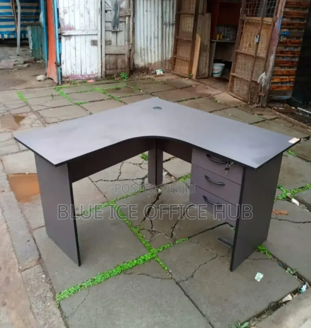 Office L-Shape Desk Gray
