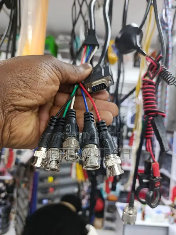 Vga to BNC Cable - Hd15 Vga to 5 BNC - Coaxial High Resolution - Male