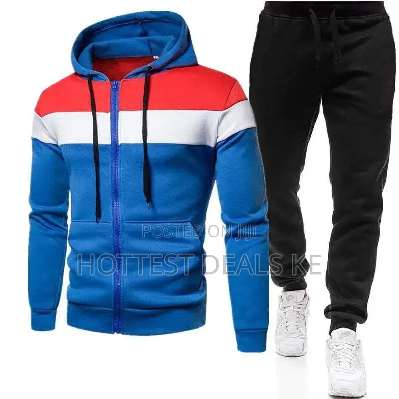 Men's 2-Piece Color Block Tracksuit Set