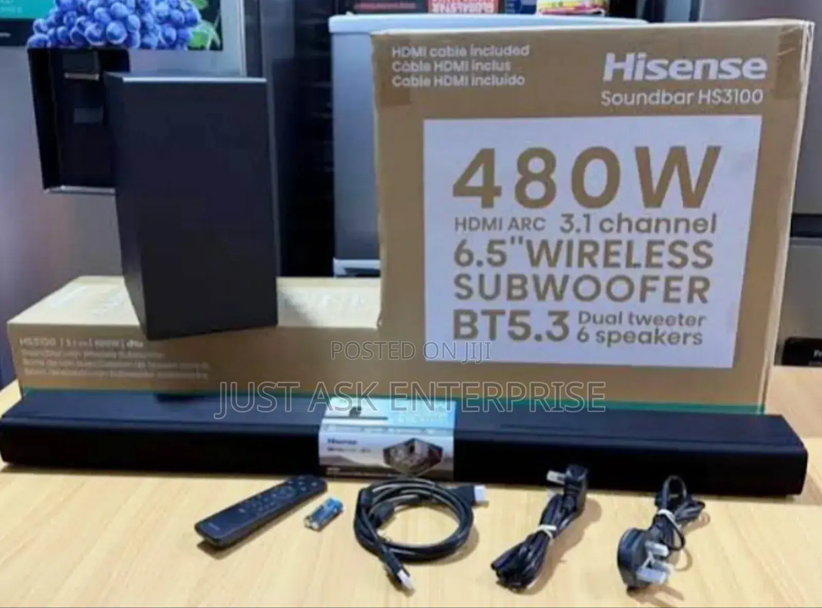 480watts Hisense Wireless Soundbar Speaker 6.5" System - Hs3100