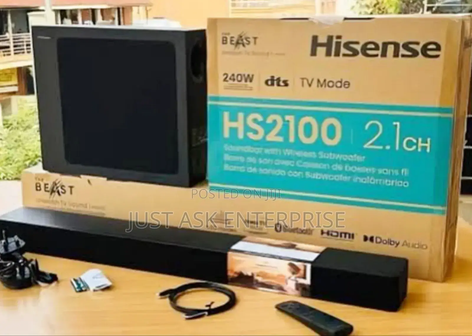 2.1 Channel - Hs2100 Hisense Soundbar Speaker System (240w)
