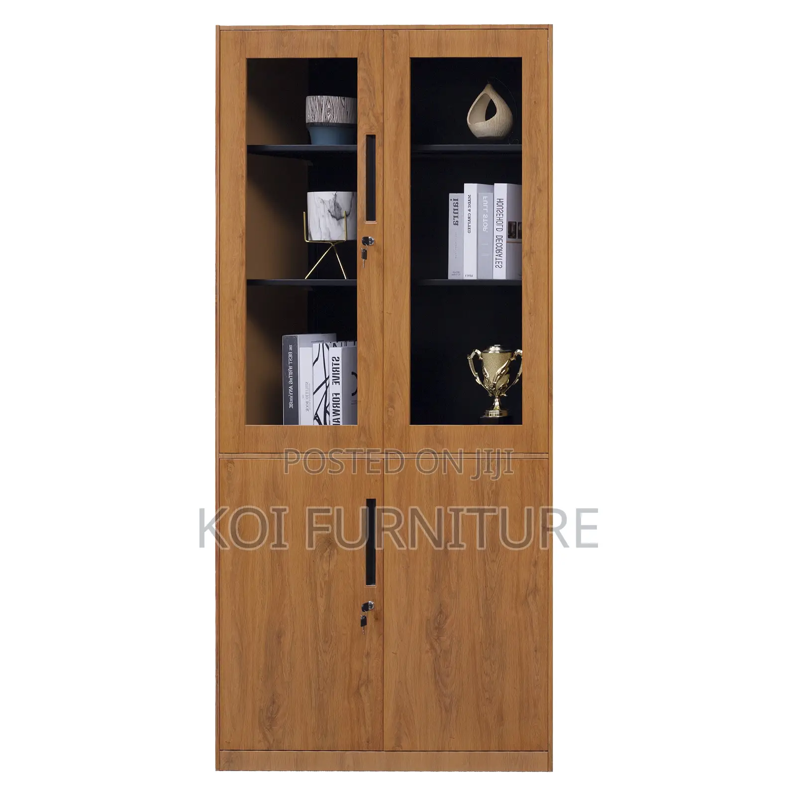 Office Cabinet : Wooden Office Filing Cabinet 2 Door With Full Glass
