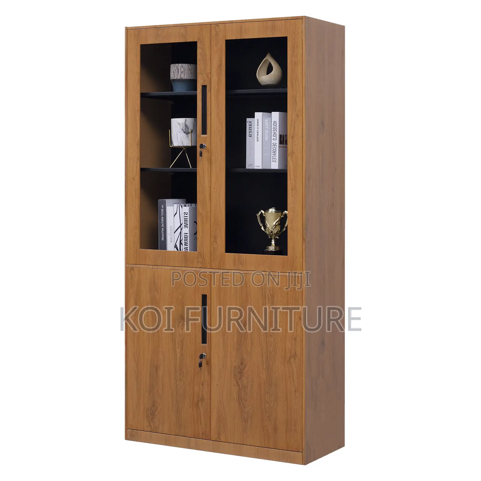 Office Cabinet : Wooden Office Filing Cabinet 2 Door With Full Glass