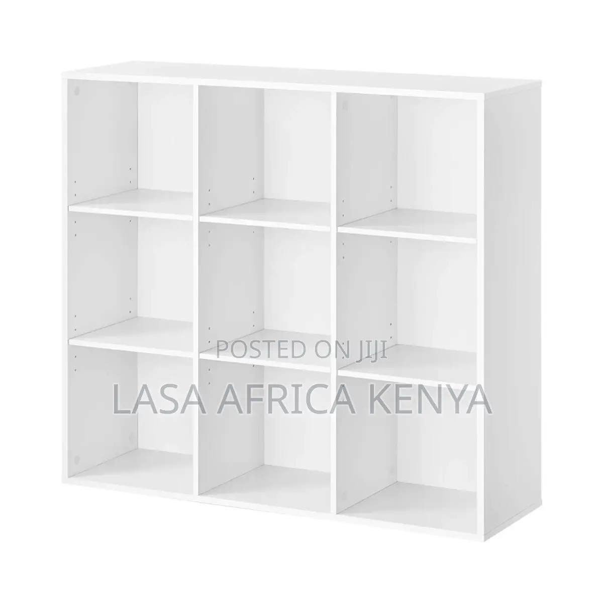 Lazava 9-Cube Standing Bookcase - White Shelf for | Lasa Africa