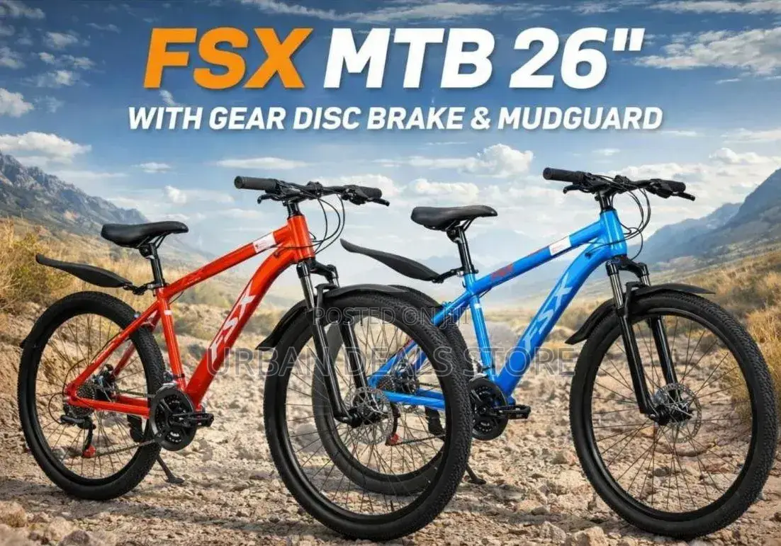 FSX MTB Bicycle Size 26 With Gear Disc Brakes