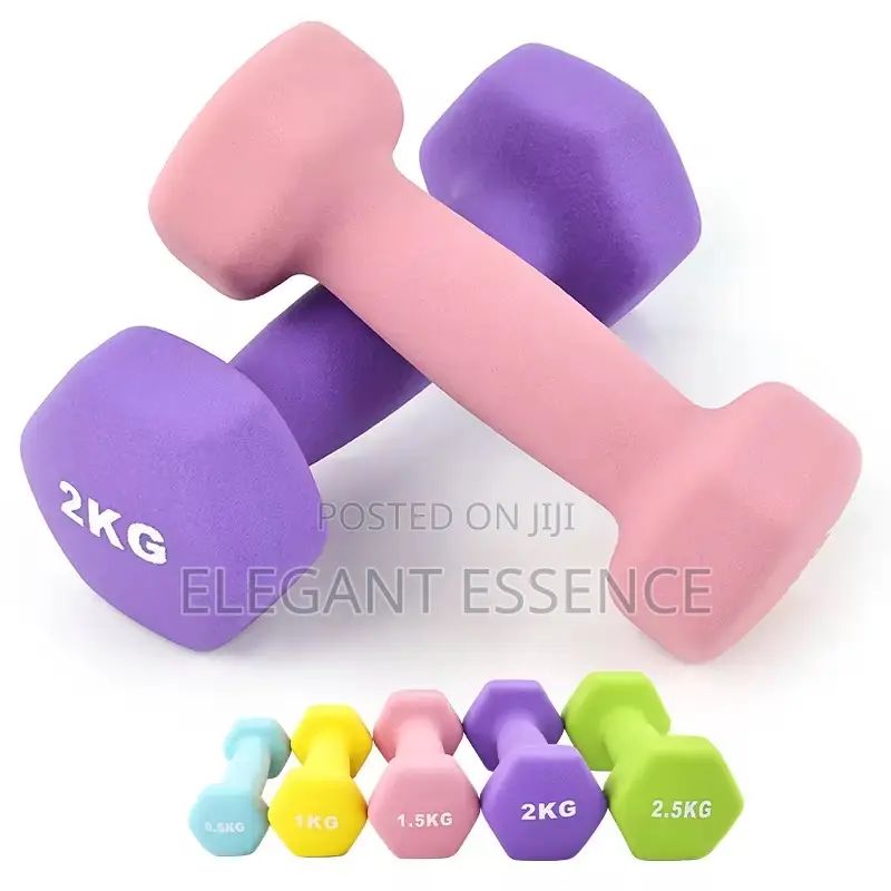 Anti-Slip Hand Weight Hexagon Neoprene Coated Dumbbell 1kg Pair