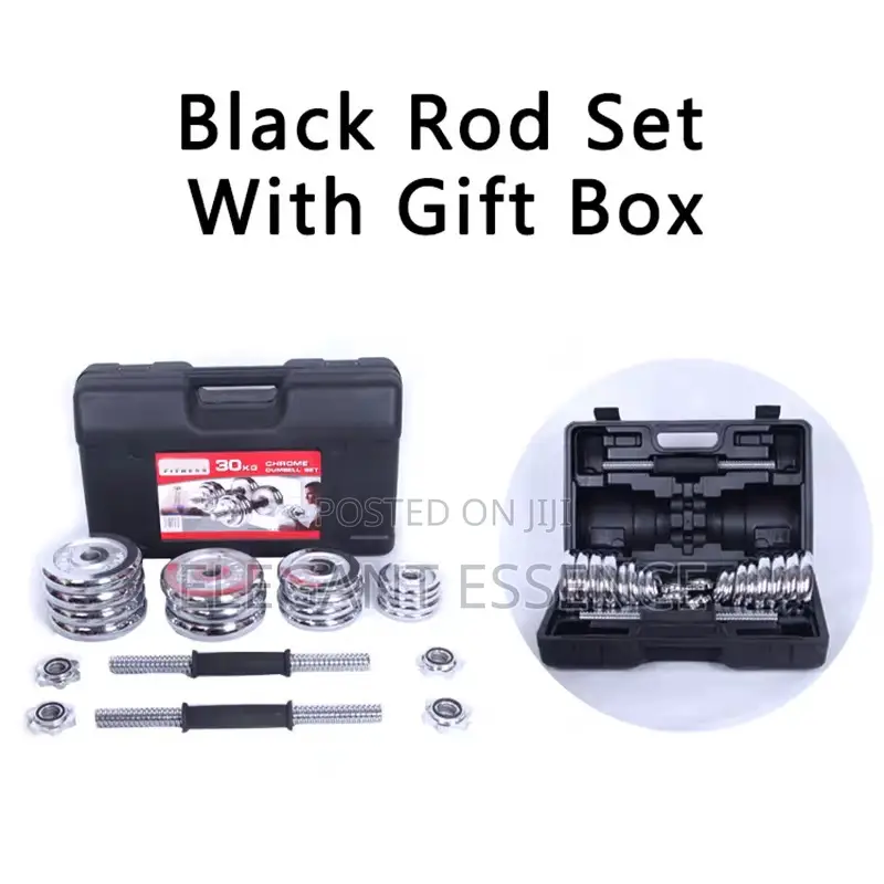 30kg Adjustable Chrome Dumbbells With a Gift Box