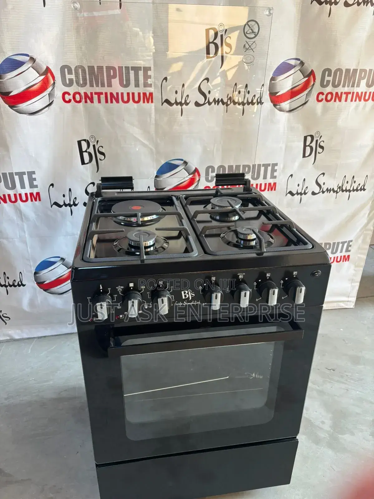 BJS Elite Series (Black) – Premium 60×60 Gas Cooker Electric Oven