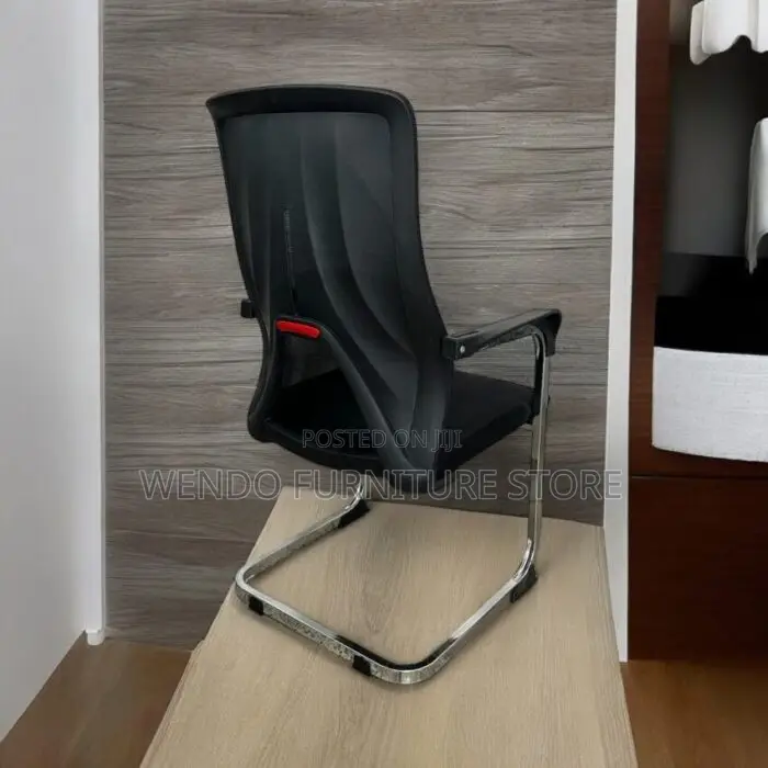 Office Chair : L12 Black Mesh Visitor Office Chair