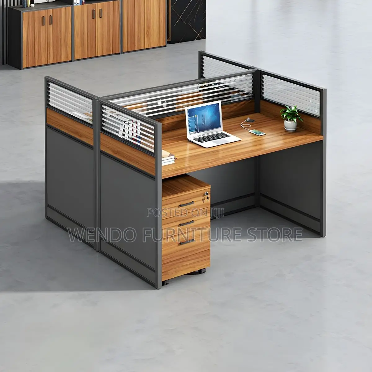 Office Desk : B67 2-Way Straight Modular Office Workstation