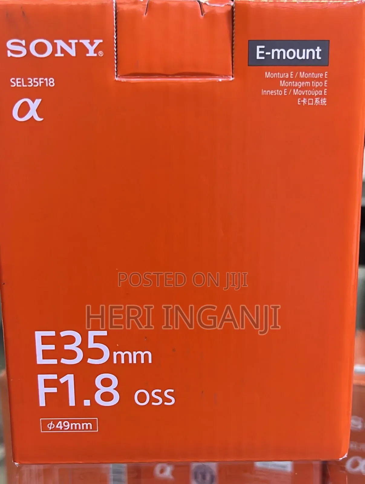 Sony 35mm E Mount F1.8mm