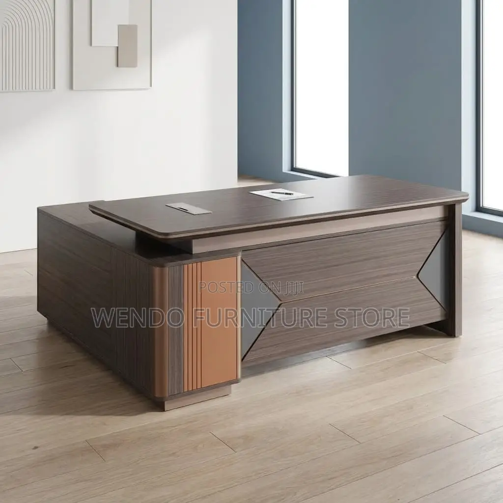 Office Desk : Mordern Luxury Executive Office Desk -Power Socket(1.8m