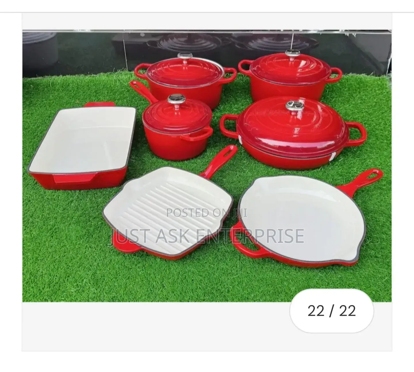 11pcs - Die Cast Iron Box Cookware Sufuria Set