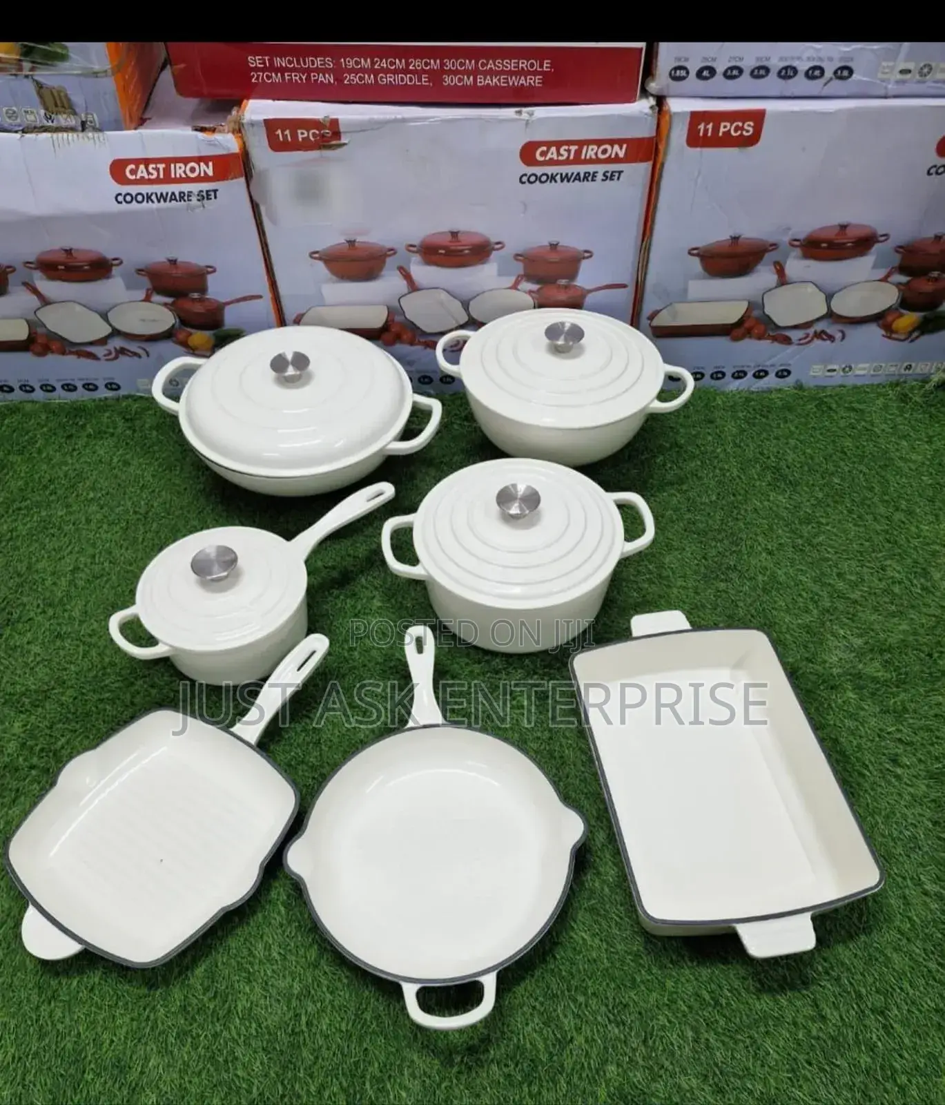 11pcs - Die Cast Iron Box Cookware Sufuria Set