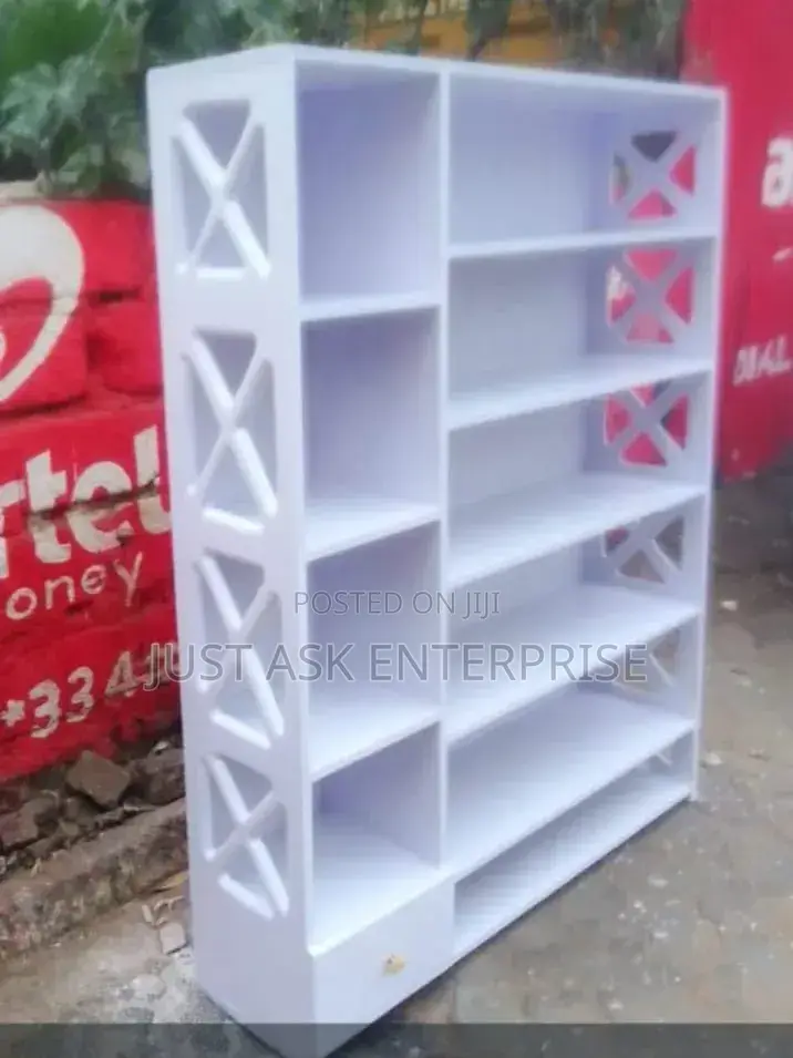 6fts by 5fts Executive Wooden Shoe Rack - With Shelves Unit