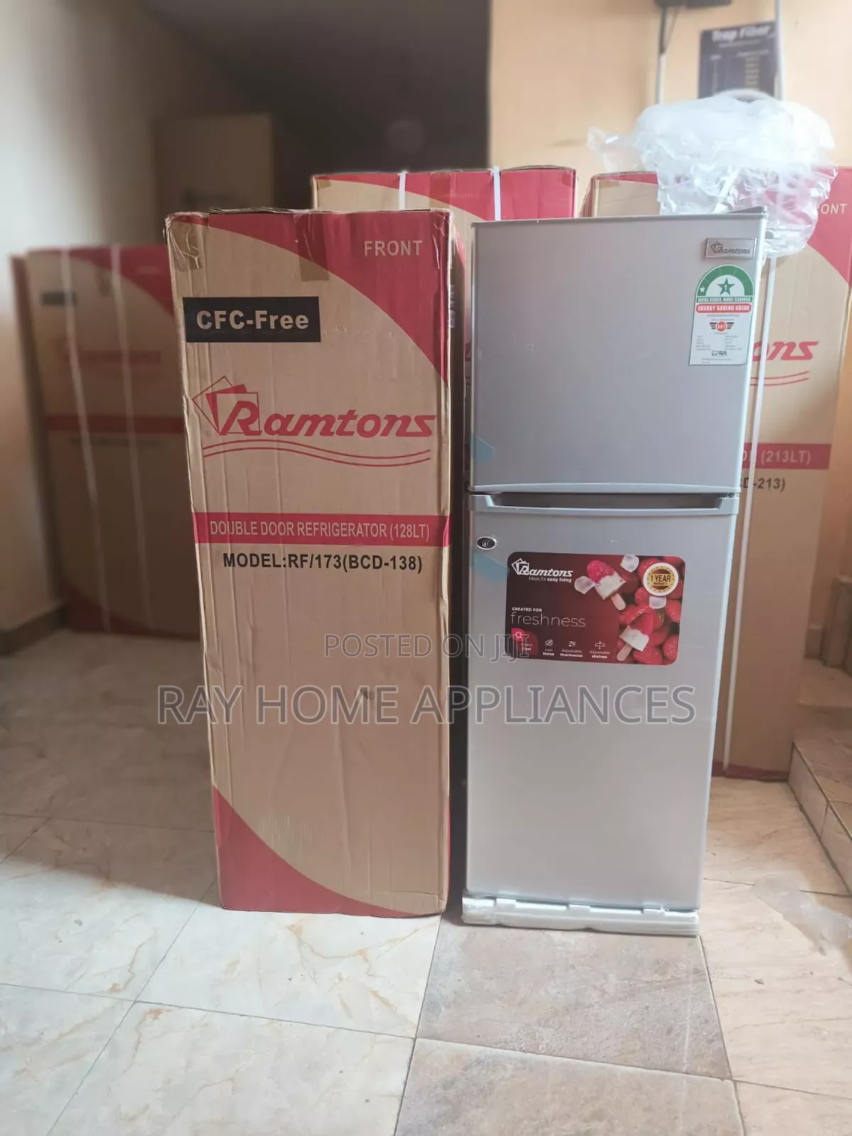 2 Door Direct Cool 128 Litres - Silver Ramtons Refrigerator